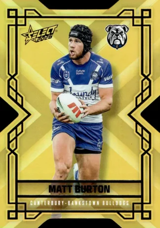 2026 NRL League Heroes Colours Die-Cut Gold - CDG027 Matt Burton Canterbury Bulldogs