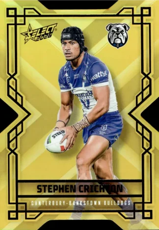 2026 NRL League Heroes Colours Die-Cut Gold - CDG028 Stephen Crichton Canterbury Bulldogs