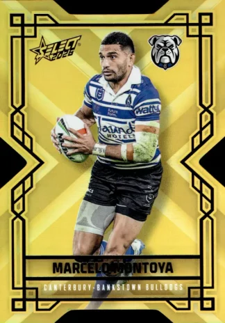 2026 NRL League Heroes Colours Die-Cut Gold - CDG035 Marcelo Montoya Canterbury Bulldogs