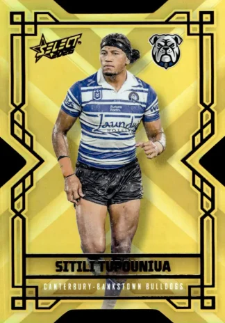 2026 NRL League Heroes Colours Die-Cut Gold - CDG038 Sitili Tupouniua Canterbury Bulldogs
