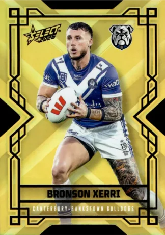 2026 NRL League Heroes Colours Die-Cut Gold - CDG039 Bronson Xerri Canterbury Bulldogs