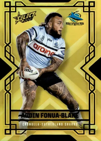 2026 NRL League Heroes Colours Die-Cut Gold - CDG041 Addin Fonua-Blake Cronulla Sharks
