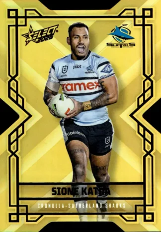2026 NRL League Heroes Colours Die-Cut Gold - CDG044 Sione Katoa Cronulla Sharks