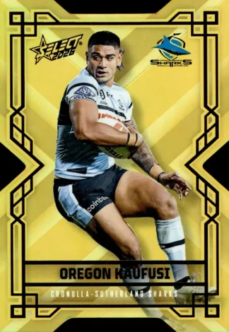 2026 NRL League Heroes Colours Die-Cut Gold - CDG045 Oregon Kaufusi Cronulla Sharks