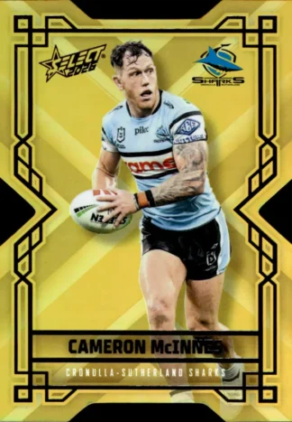 2026 NRL League Heroes Colours Die-Cut Gold - CDG047 Cameron McInnes Cronulla Sharks