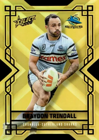 2026 NRL League Heroes Colours Die-Cut Gold - CDG051 Braydon Trindall Cronulla Sharks