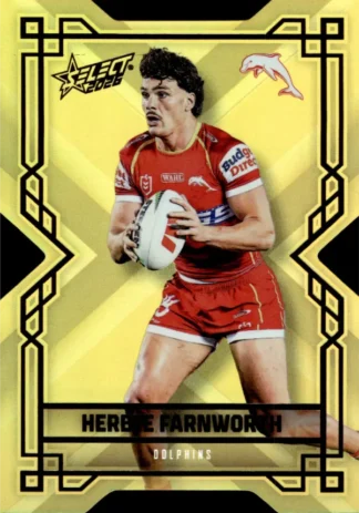 2026 NRL League Heroes Colours Die-Cut Gold - CDG055 Herbie Farnworth Dolphins