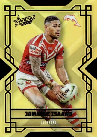 2026 NRL League Heroes Colours Die-Cut Gold - CDG057 Jamayne Isaako Dolphins