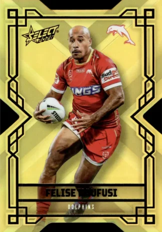 2026 NRL League Heroes Colours Die-Cut Gold - CDG059 Felise Kaufusi Dolphins