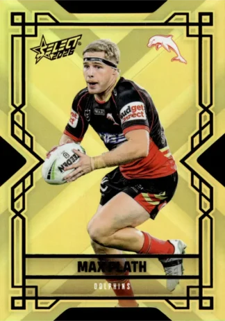 2026 NRL League Heroes Colours Die-Cut Gold - CDG063 Max Plath Dolphins