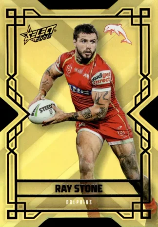 2026 NRL League Heroes Colours Die-Cut Gold - CDG064 Ray Stone Dolphins