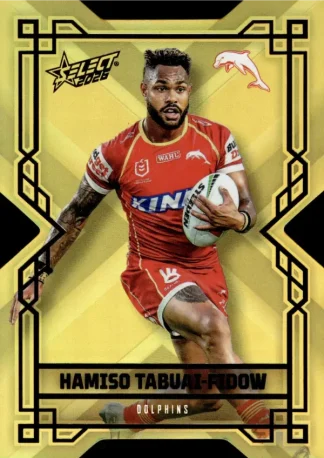 2026 NRL League Heroes Colours Die-Cut Gold - CDG065 Hamiso Tabuai-Fidow Dolphins