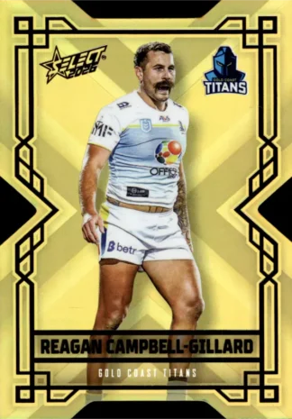 2026 NRL League Heroes Colours Die-Cut Gold - CDG068 Reagan Campbell-Gillard Gold Coast Titans