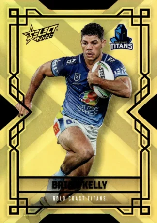 2026 NRL League Heroes Colours Die-Cut Gold - CDG074 Brian Kelly Gold Coast Titans