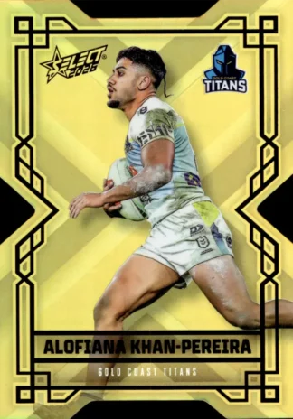 2026 NRL League Heroes Colours Die-Cut Gold - CDG075 Alofiana Khan-Pereira Gold Coast Titans