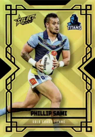 2026 NRL League Heroes Colours Die-Cut Gold - CDG077 Phillip Sami Gold Coast Titans