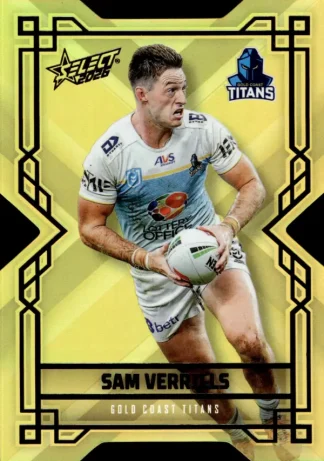 2026 NRL League Heroes Colours Die-Cut Gold - CDG078 Sam Verrills Gold Coast Titans