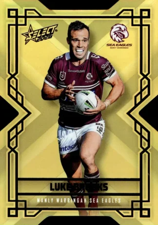 2026 NRL League Heroes Colours Die-Cut Gold - CDG079 Luke Brooks Manly Sea Eagles