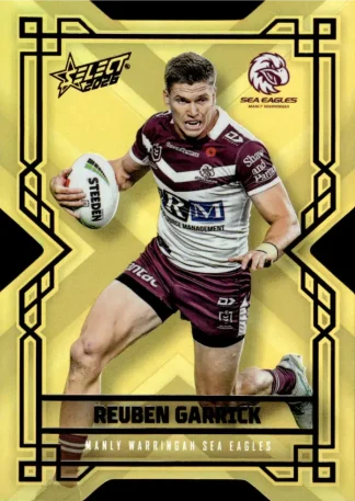 2026 NRL League Heroes Colours Die-Cut Gold - CDG082 Reuben Garrick Manly Sea Eagles