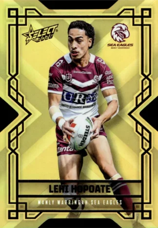 2026 NRL League Heroes Colours Die-Cut Gold - CDG083 Lehi Hopoate Manly Sea Eagles