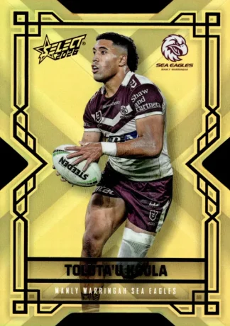 2026 NRL League Heroes Colours Die-Cut Gold - CDG084 Tolutau Koula Manly Sea Eagles