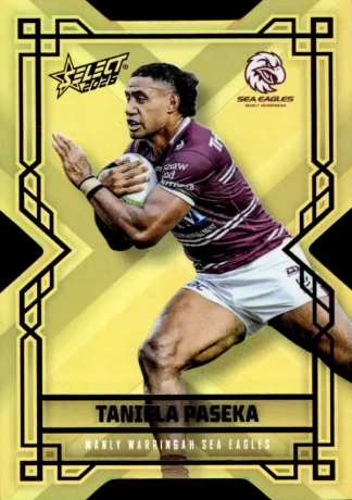 2026 NRL League Heroes Colours Die-Cut Gold - CDG087 Taniela Paseka Manly Sea Eagles