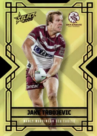 2026 NRL League Heroes Colours Die-Cut Gold - CDG090 Jake Trbojevic Manly Sea Eagles
