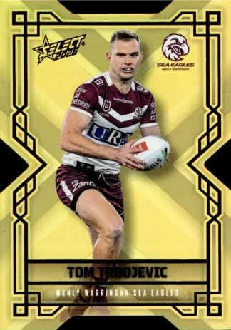 2026 NRL League Heroes Colours Die-Cut Gold - CDG091 Tom Trbojevic Manly Sea Eagles