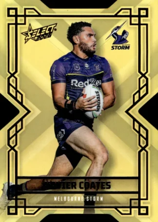 2026 NRL League Heroes Colours Die-Cut Gold - CDG094 Xavier Coates Melbourne Storm