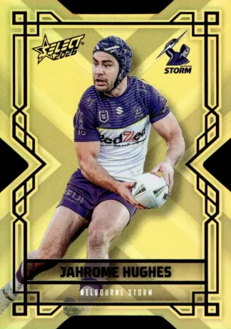 2026 NRL League Heroes Colours Die-Cut Gold - CDG098 Jahrome Hughes Melbourne Storm