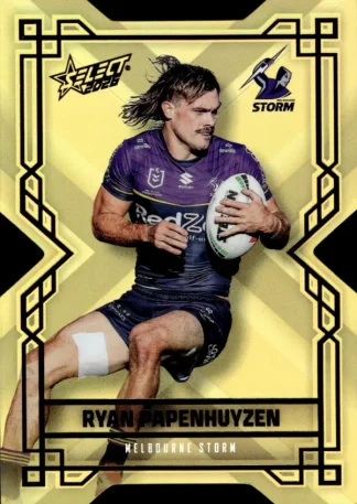 2026 NRL League Heroes Colours Die-Cut Gold - CDG103 Ryan Papenhuyzen Melbourne Storm