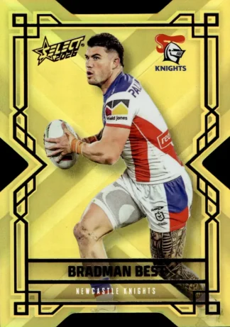 2026 NRL League Heroes Colours Die-Cut Gold - CDG105 Bradman Best Newcastle Knights
