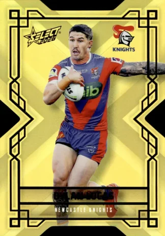 2026 NRL League Heroes Colours Die-Cut Gold - CDG110 Dylan Lucas Newcastle Knights