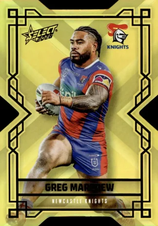 2026 NRL League Heroes Colours Die-Cut Gold - CDG111 Greg Marzhew Newcastle Knights