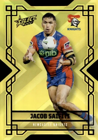 2026 NRL League Heroes Colours Die-Cut Gold - CDG114 Jacob Saifiti Newcastle Knights