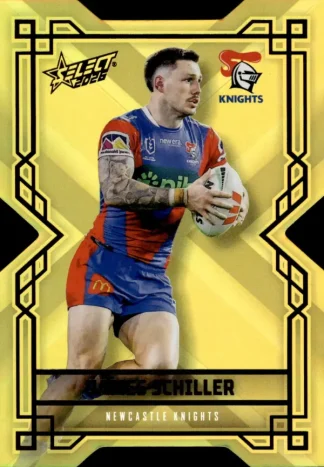 2026 NRL League Heroes Colours Die-Cut Gold - CDG115 James Schiller Newcastle Knights