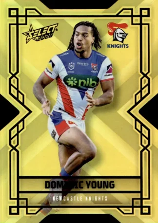 2026 NRL League Heroes Colours Die-Cut Gold - CDG117 Dominic Young Newcastle Knights
