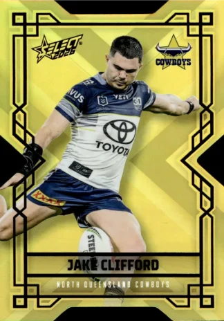 2026 NRL League Heroes Colours Die-Cut Gold - CDG119 Jake Clifford North QLD Cowboys