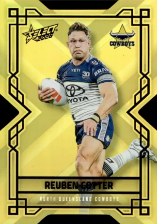 2026 NRL League Heroes Colours Die-Cut Gold - CDG120 Reuben Cotter North QLD Cowboys