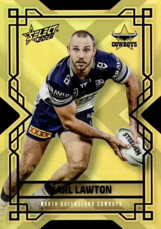 2026 NRL League Heroes Colours Die-Cut Gold - CDG124 Karl Lawton North QLD Cowboys