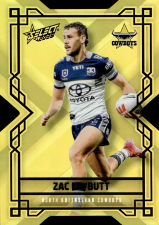 2026 NRL League Heroes Colours Die-Cut Gold - CDG125 Zac Laybutt North QLD Cowboys