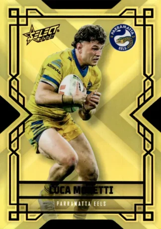2026 NRL League Heroes Colours Die-Cut Gold - CDG134 Luca Moretti Parramatta Eels