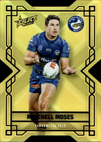 2026 NRL League Heroes Colours Die-Cut Gold - CDG135 Mitchell Moses Parramatta Eels