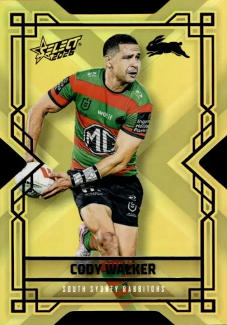 2026 NRL League Heroes Colours Die-Cut Gold - CDG168 Cody Walker South Sydney Rabbitohs
