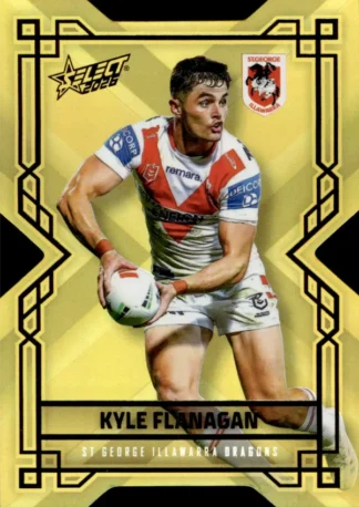 2026 NRL League Heroes Colours Die-Cut Gold - CDG172 Kyle Flanagan St George Dragons