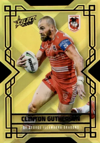 2026 NRL League Heroes Colours Die-Cut Gold - CDG174 Clinton Gutherson St George Dragons