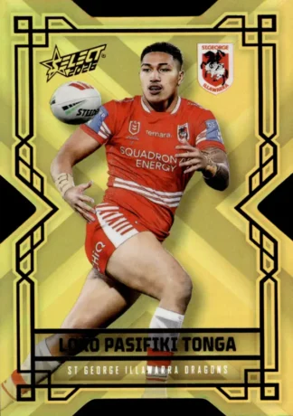 2026 NRL League Heroes Colours Die-Cut Gold - CDG180 Loko Pasifiki Tonga St George Dragons