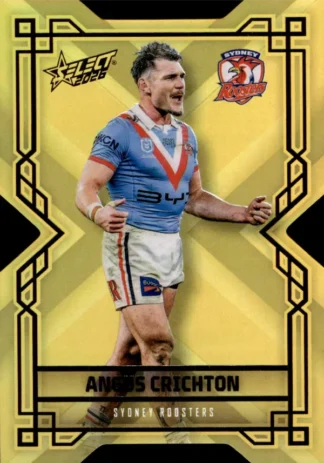2026 NRL League Heroes Colours Die-Cut Gold - CDG185 Angus Crichton Sydney Roosters