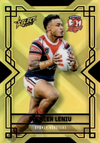 2026 NRL League Heroes Colours Die-Cut Gold - CDG186 Spencer Leniu Sydney Roosters