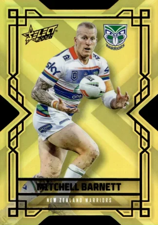 2026 NRL League Heroes Colours Die-Cut Gold - CDG196 Mitchell Barnett Warriors